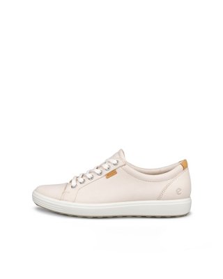 ECCO Soft 7 Damen Sneaker aus Nubukleder - Beige