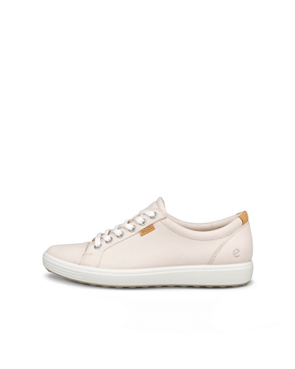 ECCO Soft 7 Damen Sneaker aus Nubukleder - Beige