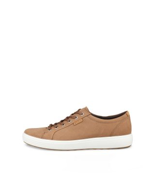 ECCO Soft 7 Herren Sneaker aus Nubukleder - Braun ECCO Soft 7 Herren Sneaker aus Nubukleder - Braun