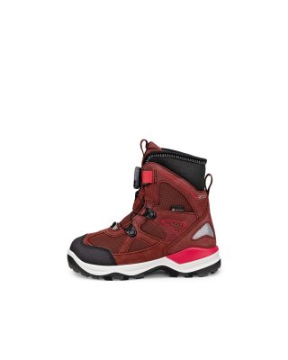ECCO Snow Mountain Kinder Winterstiefel aus Nubukleder mit Gore-Tex - Rot