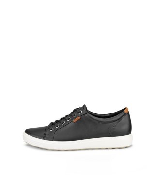 ECCO Soft 7 Damen Ledersneaker - Schwarz