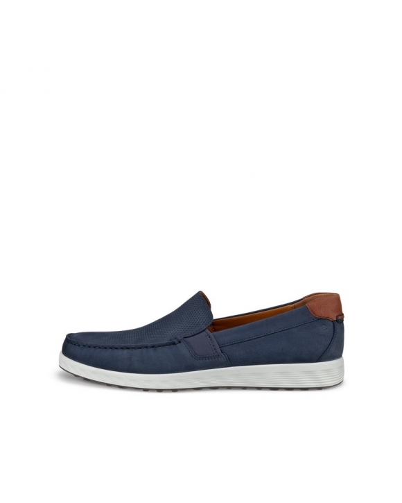 ECCO S LITE MOC Herren Mokassins aus Nubukleder - Blau