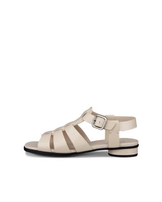 ECCO Sculpted Alba 25 Damen Ledersandale mit Absatz - Beige