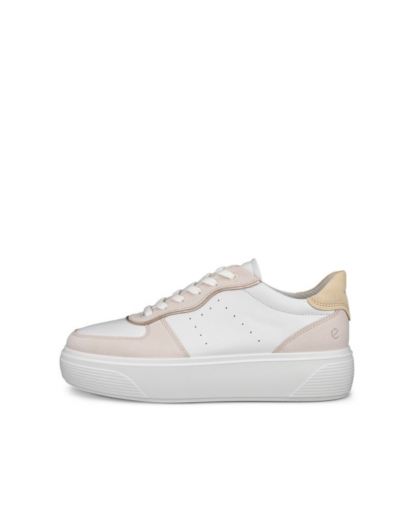 ECCO Street Platform Damen Ledersneaker - Weiß