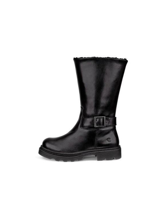 ECCO Grainer Kinder Wasserdichte Hoher Stiefel aus Leder - Schwarz ECCO Grainer Kinder Wasserdichte Hoher Stiefel aus Leder - Schwarz