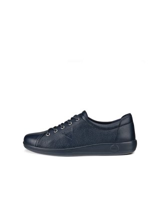 ECCO Soft 2.0 Damen Ledersneaker - Blau