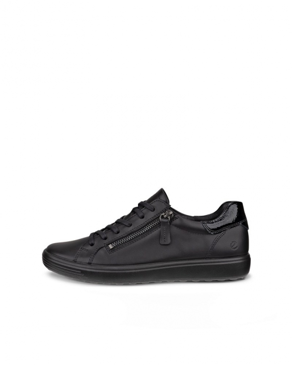ECCO SOFT 7 Damen Ledersneaker - Schwarz