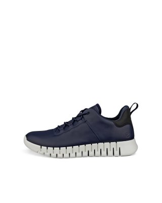 ECCO Gruuv Herren Ledersneaker - Blau