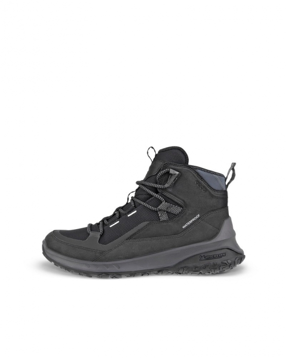 ECCO ULT-TRN Mid Herren Wasserdichte Trekkingschuhe aus Nubukleder - Schwarz