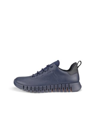 ECCO Gruuv Herren Ledersneaker mit Gore-Tex - Blau