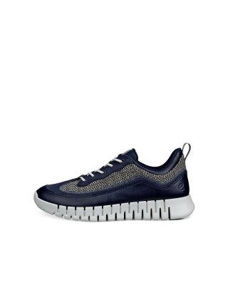 ECCO GRUUV Herren Ledersneaker - Blau