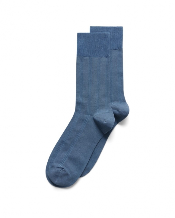ECCO Casual Herren Gerippte Socken - Blau