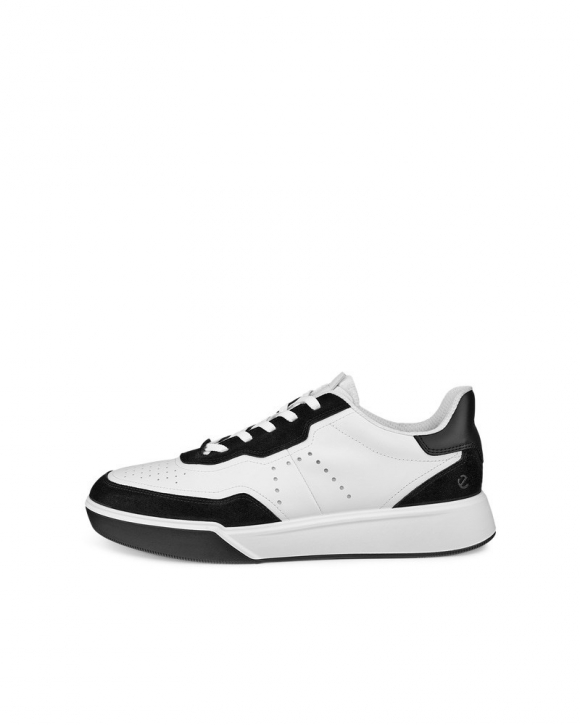 ECCO Street Court Herren Ledersneaker - Weiß ECCO Street Court Herren Ledersneaker - Weiß