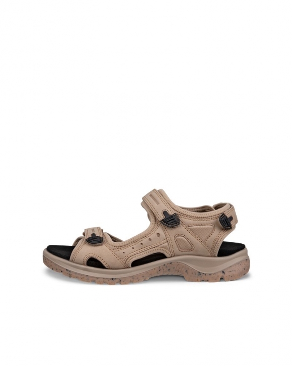 ECCO Offroad Damen Trekkingsandale aus Nubukleder - Beige