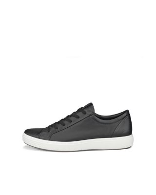 ECCO Soft 7 Herren Ledersneaker - Schwarz