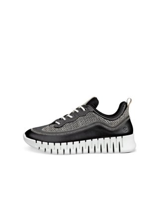 ECCO GRUUV Damen Ledersneaker - Schwarz
