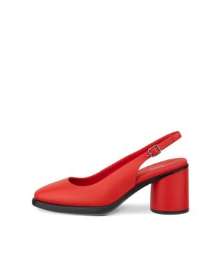 ECCO Sculpted LX 55 Damen Lederpumps mit Blockabsatz - Rot