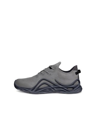 ECCO BIOM INFINITE Herren Sneaker aus Nubukleder - Grau