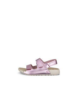 ECCO Cozmo Kinder Ledersandale mit zwei Riemen - Rosa ECCO Cozmo Kinder Ledersandale mit zwei Riemen - Rosa