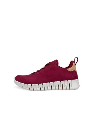 ECCO GRUUV Damen Sneaker aus Nubukleder - Rot