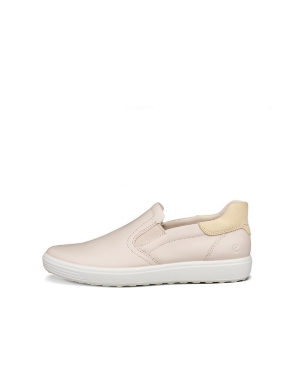 ECCO Soft 7 Damen Ledersneaker - Beige