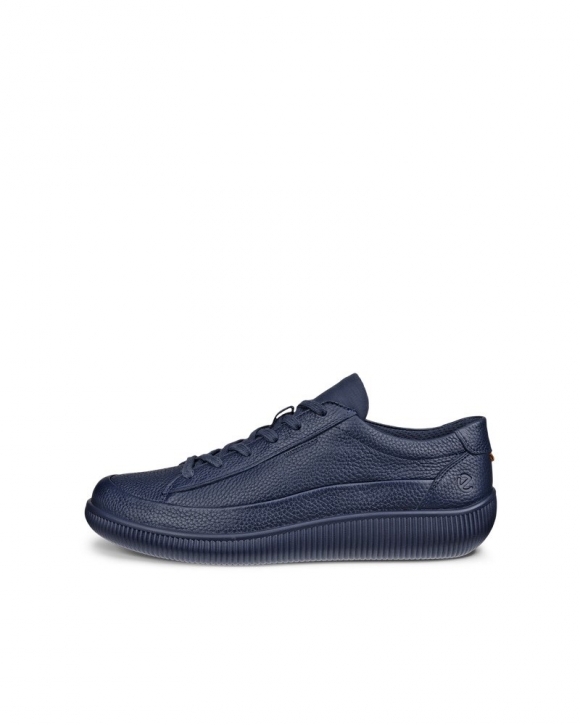 ECCO SOFT ZERO Herren Sneaker aus Nubukleder - Blau