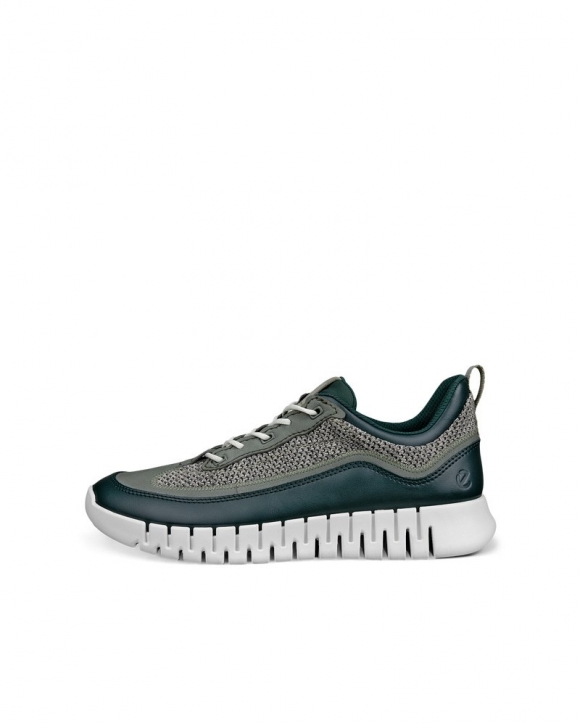 ECCO GRUUV Herren Ledersneaker - Grün ECCO GRUUV Herren Ledersneaker - Grün