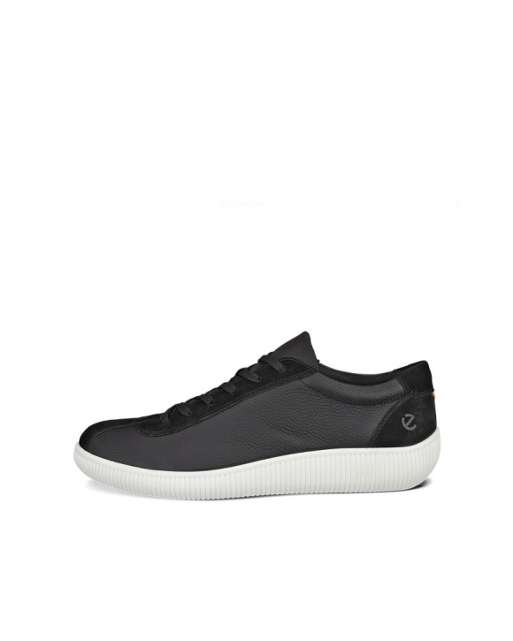 ECCO Soft Zero Herren Ledersneaker - Schwarz
