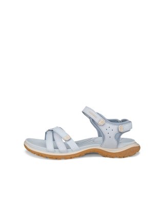 ECCO Offroad Roam Damen Nubuksandale mit zwei Riemen - Blau