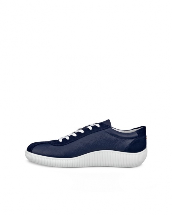 ECCO Soft Zero Herren Ledersneaker - Blau ECCO Soft Zero Herren Ledersneaker - Blau