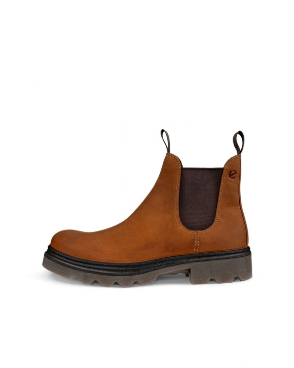 ECCO Grainer Herren Chelsea Boot aus Nubukleder - Braun