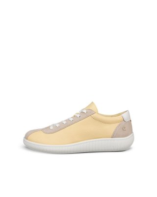 ECCO Soft Zero Damen Ledersneaker - Gelb