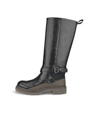 ECCO Grainer Damen Hoher Stiefel aus Leder - Braun