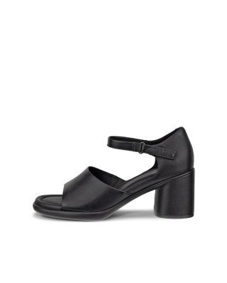 ECCO Sculpted Sandal LX 55 Damen Ledersandale mit Absatz - Schwarz