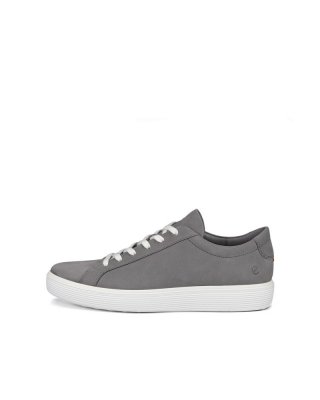 ECCO Soft 60 Herren Sneaker aus Nubukleder - Grau