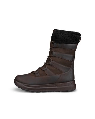 ECCO Solice Damen Wasserdichte Winterstiefel aus Nubukleder - Braun