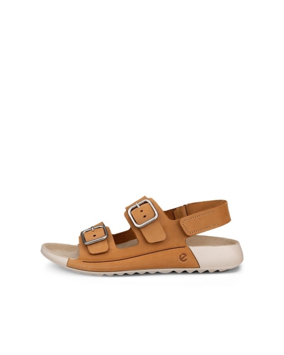 ECCO Cozmo Damen Nubuksandale mit zwei Riemen - Braun