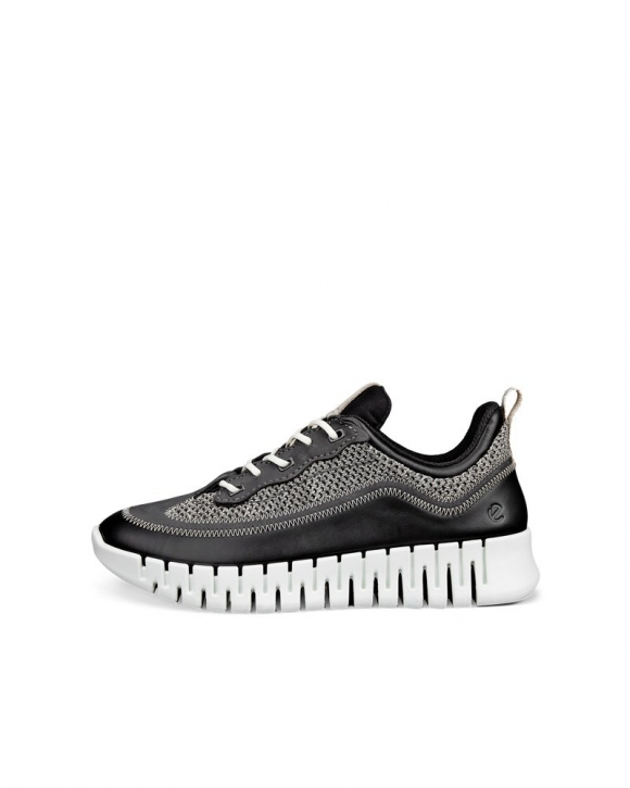 ECCO GRUUV Damen Ledersneaker - Schwarz