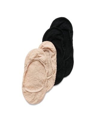 ECCO Classic Damen Füßlinge (2er-Pack) - Schwarz