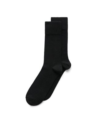 ECCO Classic Herren Halbhohe Socken aus Wolle - Schwarz ECCO Classic Herren Halbhohe Socken aus Wolle - Schwarz
