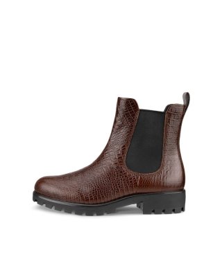 ECCO Modtray Damen Chelsea Boot aus Leder - Braun