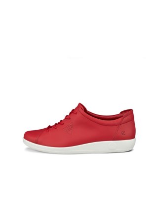 ECCO Soft 2.0 Damen Ledersneaker - Rot ECCO Soft 2.0 Damen Ledersneaker - Rot