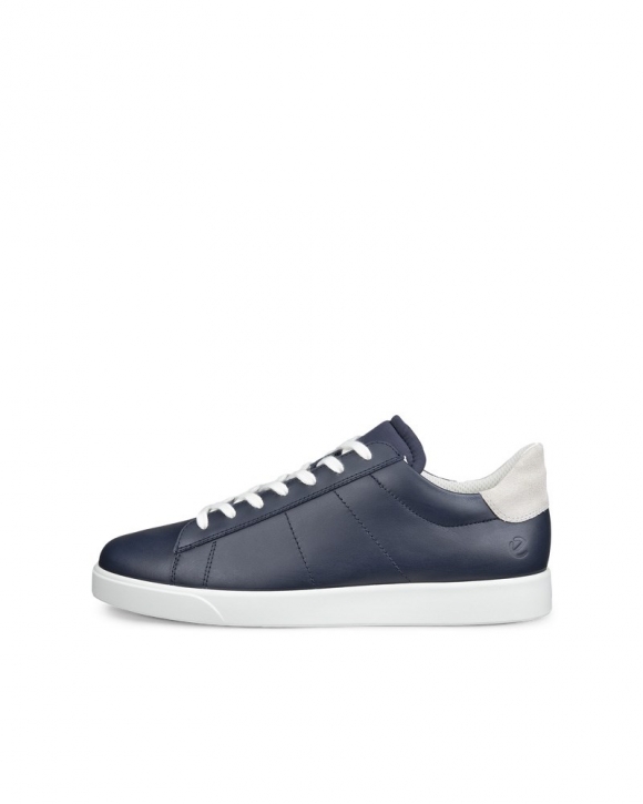 ECCO Street Lite Herren Ledersneaker - Blau