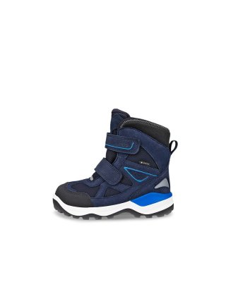ECCO Snow Mountain Kinder Winterstiefel aus Nubukleder mit Gore-Tex - Blau