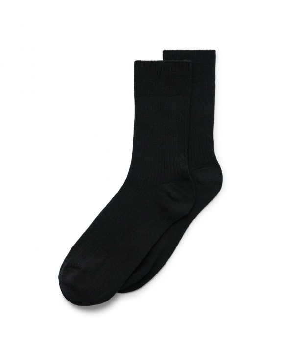 ECCO Damen Gerippte Socken - Schwarz