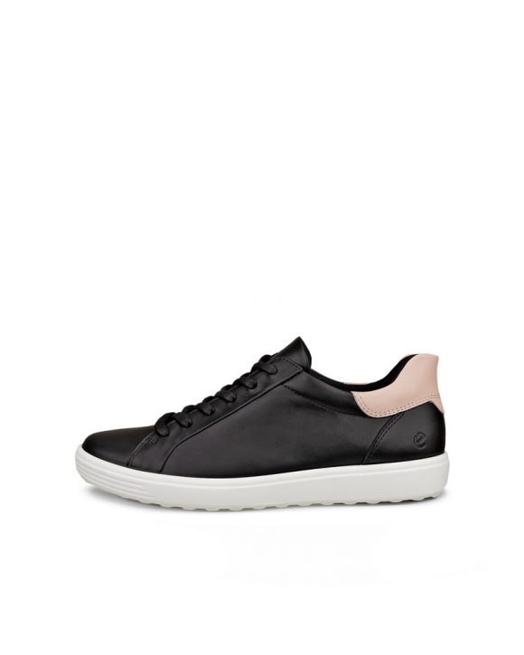 ECCO Soft 7 Damen Ledersneaker - Schwarz ECCO Soft 7 Damen Ledersneaker - Schwarz