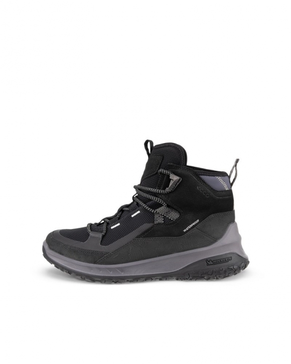 ECCO ULT-TRN Mid Damen Wasserdichte Trekkingschuhe aus Nubukleder - Schwarz