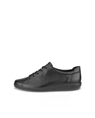 ECCO Soft 2.0 Damen Ledersneaker - Schwarz