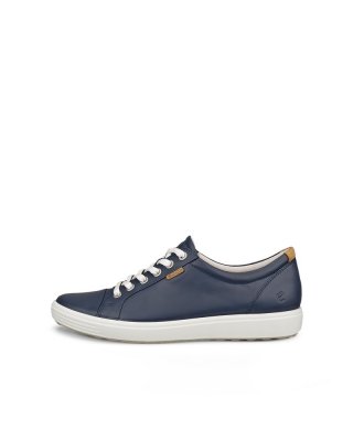 ECCO Soft 7 Damen Ledersneaker - Blau