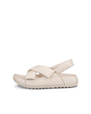 ECCO Cozmo PF Damen Ledersandale - Beige